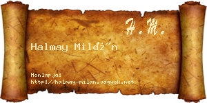 Halmay Milán névjegykártya